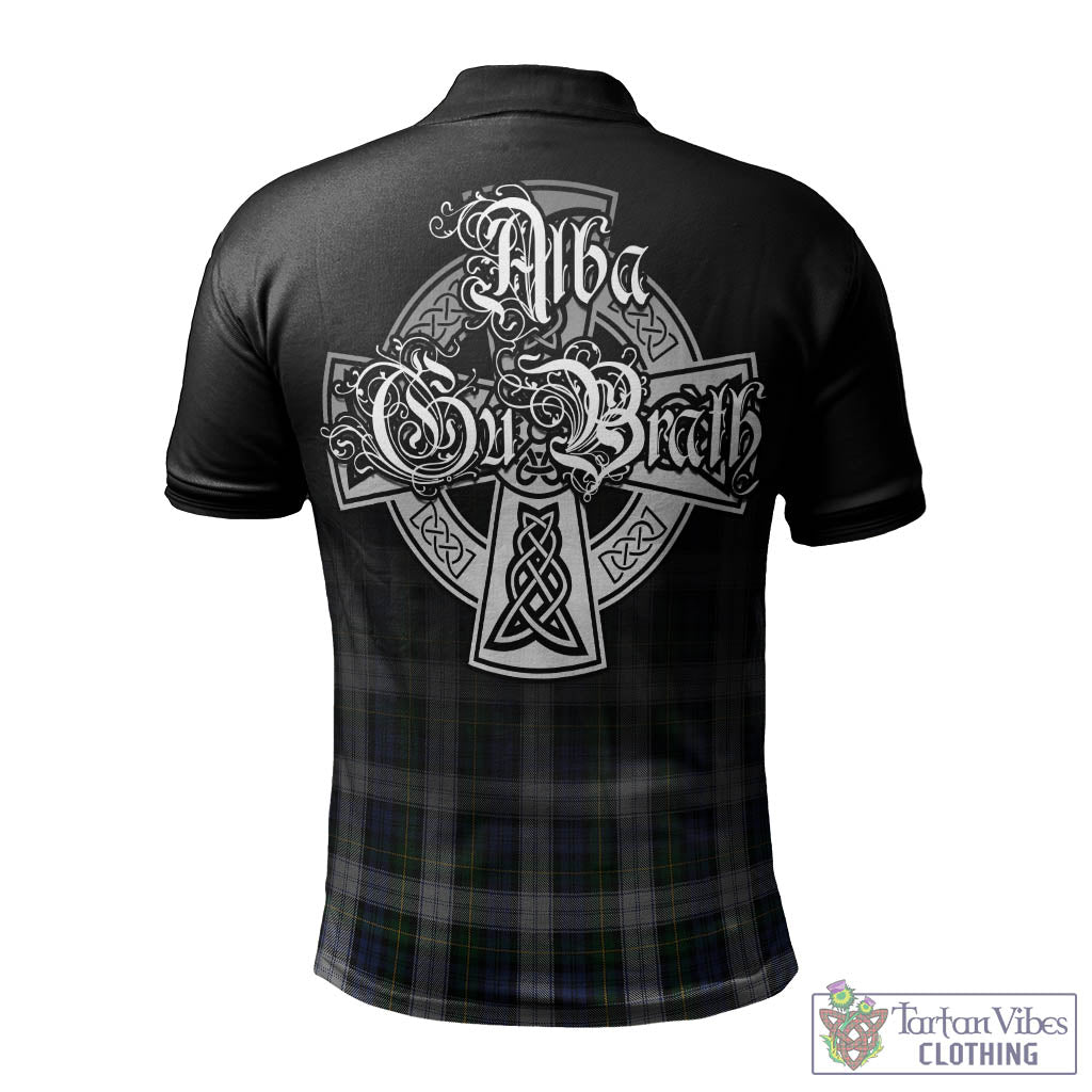 Tartan Vibes Clothing Gordon Dress Tartan Polo Shirt Featuring Alba Gu Brath Family Crest Celtic Inspired
