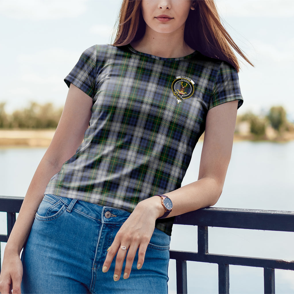 Gordon Dress Tartan T-Shirt with Family Crest - Tartan Vibes Clothing