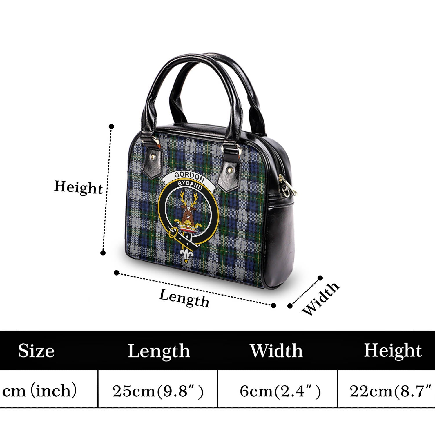 Gordon Dress Tartan Shoulder Handbags with Family Crest - Tartanvibesclothing