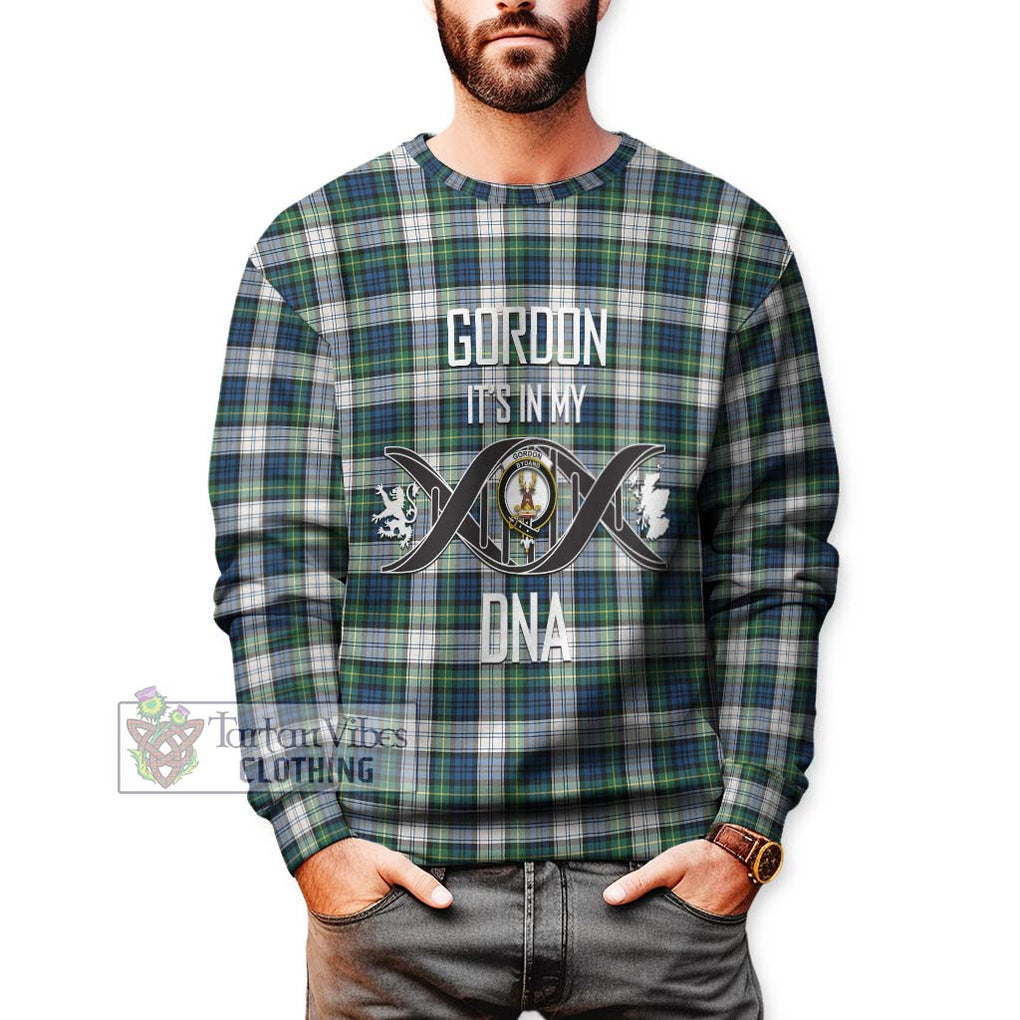 Gordon Dress Ancient Tartan Sweatshirt with Family Crest DNA In Me Style Unisex - Tartanvibesclothing Shop