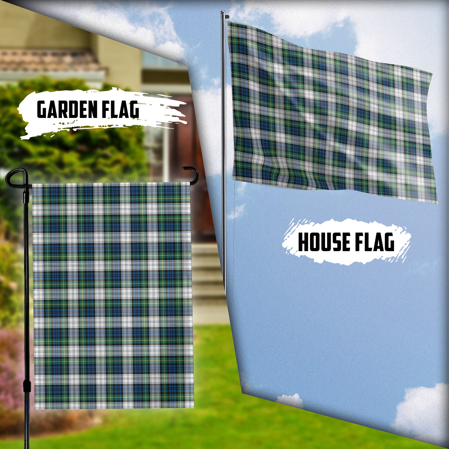 Gordon Dress Ancient Tartan Flag Garden Flag (Vertical) - Tartan Vibes Clothing