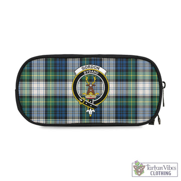 Gordon Dress Ancient Tartan Pen and Pencil Case with Family Crest