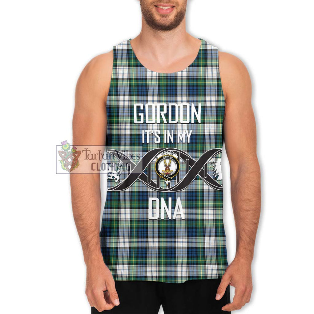 Gordon Dress Ancient Tartan Men's Tank Top with Family Crest DNA In Me Style Men - Tartanvibesclothing Shop