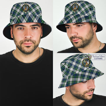 Gordon Dress Ancient Tartan Bucket Hat with Family Crest