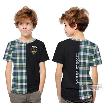 Gordon Dress Ancient Tartan Kid T-Shirt with Family Crest and Half Of Me Style