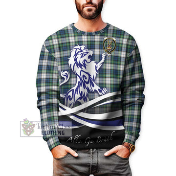 Gordon Dress Ancient Tartan Sweatshirt with Alba Gu Brath Regal Lion Emblem