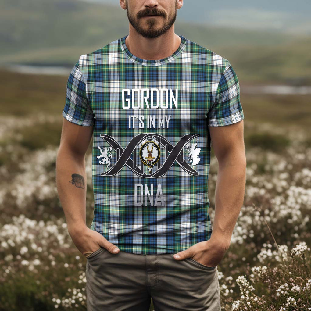 Gordon Dress Ancient Tartan T-Shirt with Family Crest DNA In Me Style Kid's Shirt - Tartan Vibes Clothing