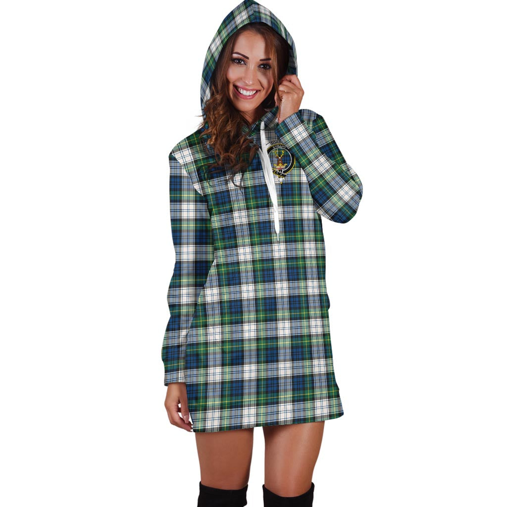 Gordon Dress Ancient Tartan Hoodie Dress with Family Crest - Tartan Vibes Clothing