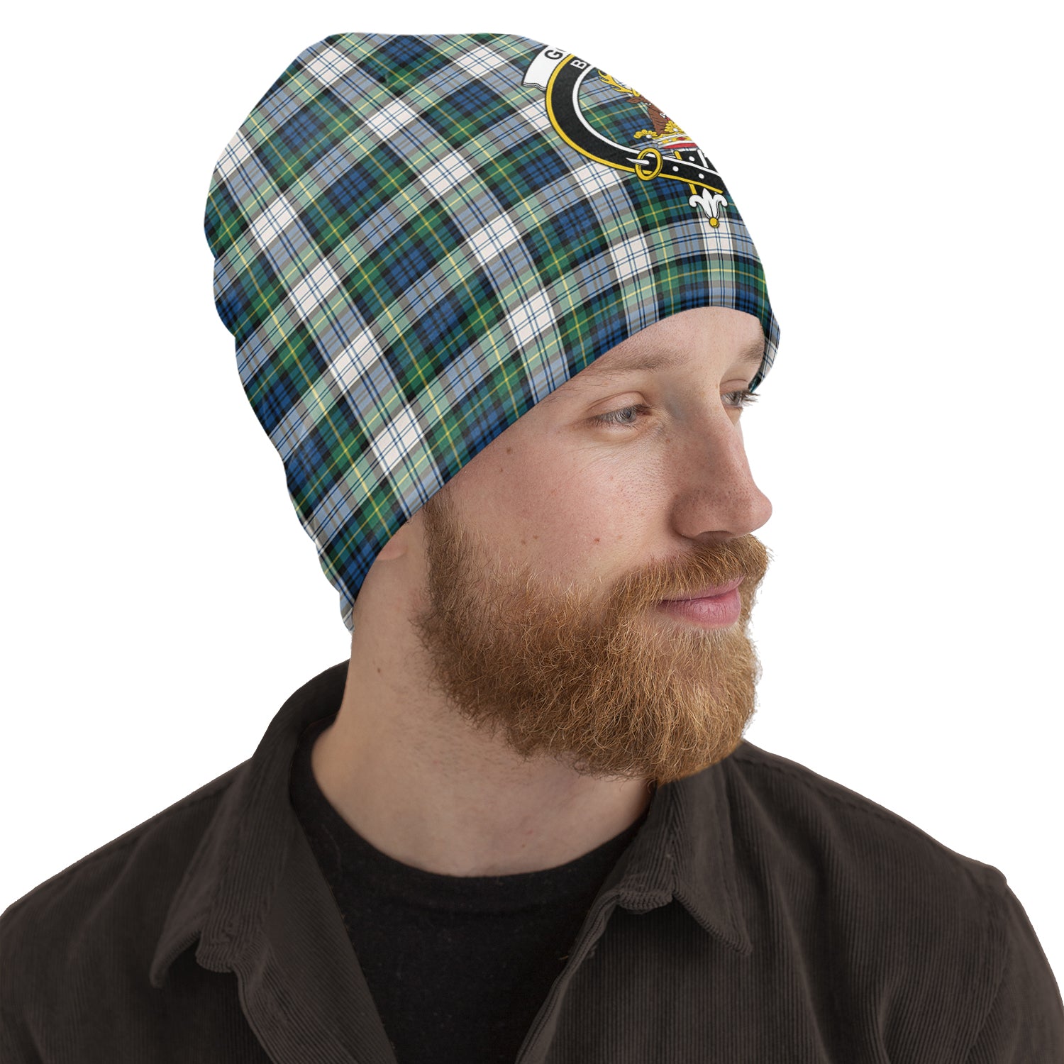 gordon-dress-ancient-tartan-beanies-hat-with-family-crest