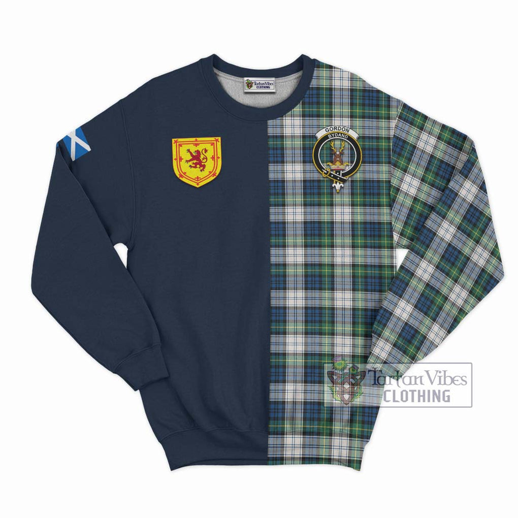 Tartan Vibes Clothing Gordon Dress Ancient Tartan Sweatshirt with Scottish Lion Royal Arm Half Style