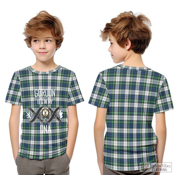 Gordon Dress Ancient Tartan Kid T-Shirt with Family Crest DNA In Me Style