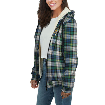 Gordon Dress Ancient Tartan Sherpa Hoodie with Family Crest