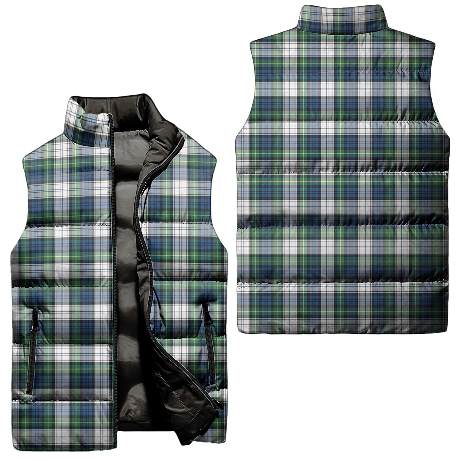 Gordon Dress Ancient Tartan Sleeveless Puffer Jacket Unisex - Tartanvibesclothing