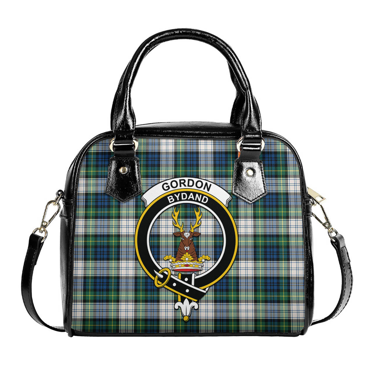 Gordon Dress Ancient Tartan Shoulder Handbags with Family Crest One Size 6*25*22 cm - Tartanvibesclothing