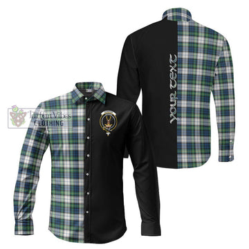 Gordon Dress Ancient Tartan Long Sleeve Button Shirt with Family Crest and Half Of Me Style