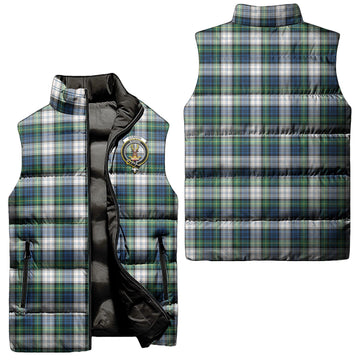 Gordon Dress Ancient Tartan Sleeveless Puffer Jacket with Family Crest