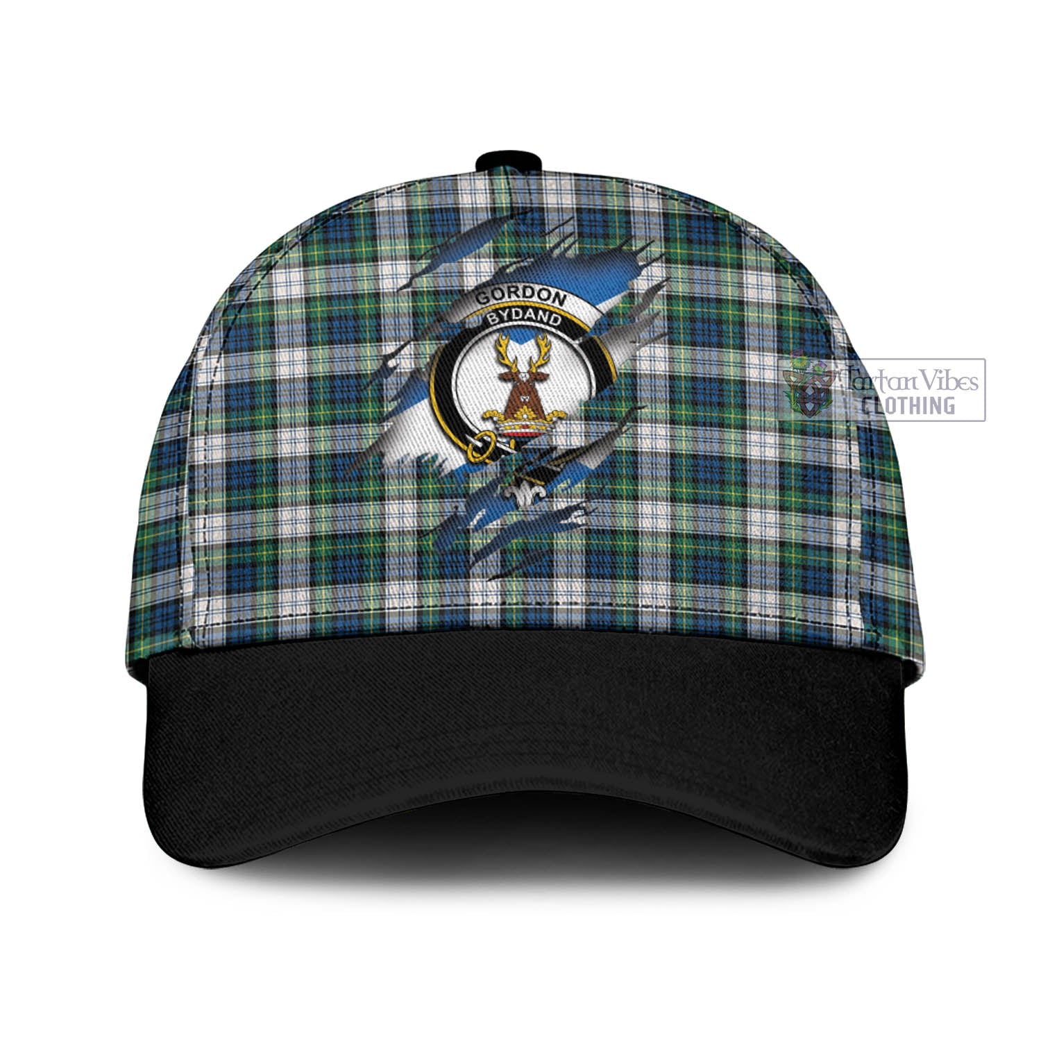 Tartan Vibes Clothing Gordon Dress Ancient Tartan Classic Cap with Family Crest In Me Style