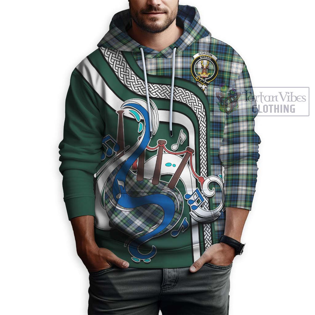 Gordon Dress Ancient Tartan Hoodie with Epic Bagpipe Style Zip Hoodie - Tartanvibesclothing Shop