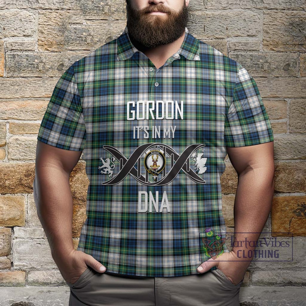 Gordon Dress Ancient Tartan Polo Shirt with Family Crest DNA In Me Style Kid - Tartanvibesclothing Shop