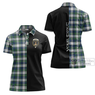 Gordon Dress Ancient Tartan Women's Polo Shirt with Family Crest and Half Of Me Style