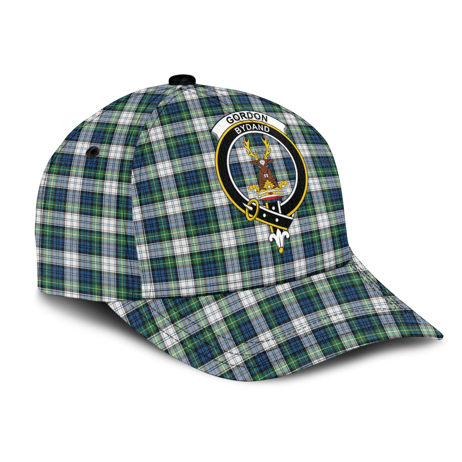 Gordon Dress Ancient Tartan Classic Cap with Family Crest - Tartan Vibes Clothing