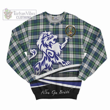 Gordon Dress Ancient Tartan Sweatshirt with Alba Gu Brath Regal Lion Emblem