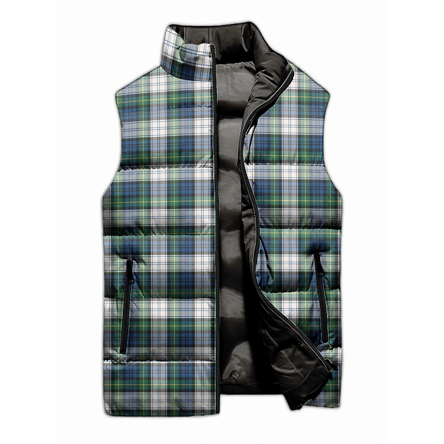 Gordon Dress Ancient Tartan Sleeveless Puffer Jacket - Tartanvibesclothing