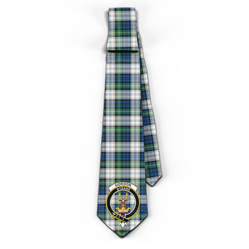 Gordon Dress Ancient Tartan Classic Necktie with Family Crest