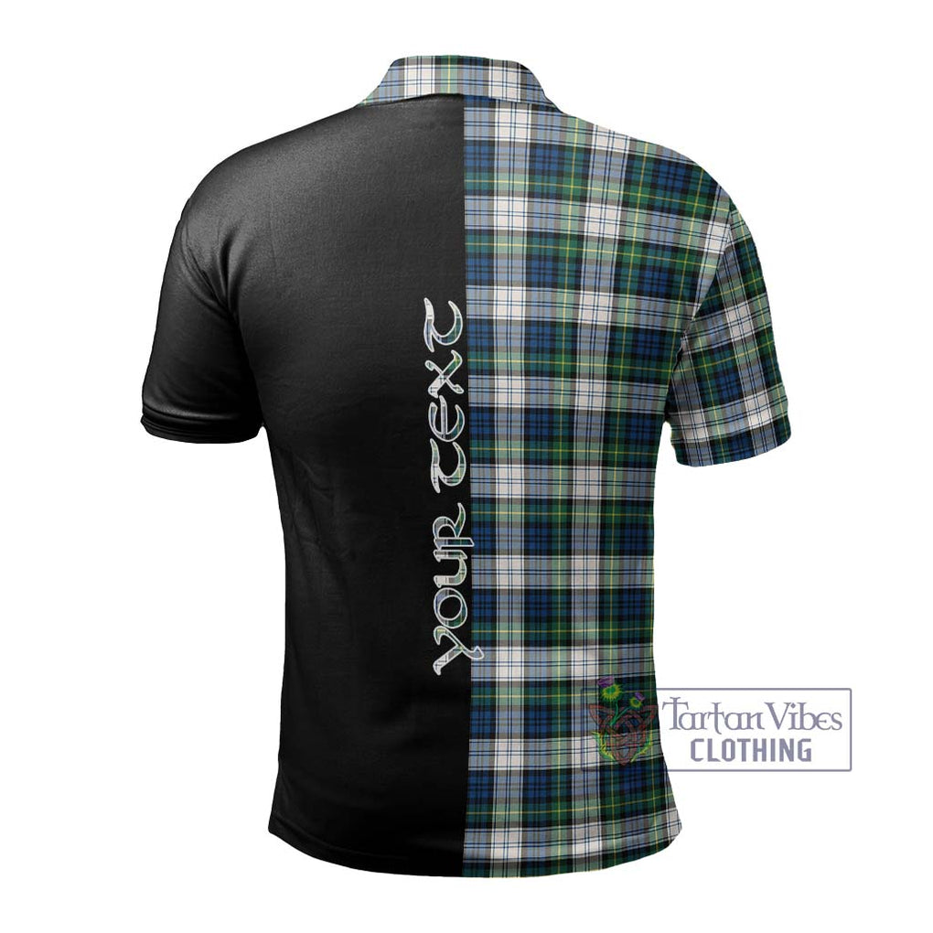 Gordon Dress Ancient Tartan Polo Shirt with Family Crest and Half Of Me Style - Tartanvibesclothing Shop