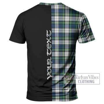 Gordon Dress Ancient Tartan T-Shirt with Family Crest and Half Of Me Style