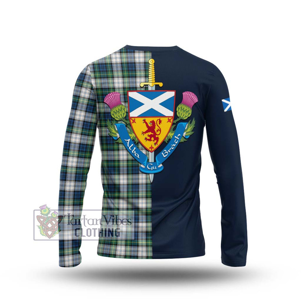 Tartan Vibes Clothing Gordon Dress Ancient Tartan Long Sleeve T-Shirt with Scottish Lion Royal Arm Half Style