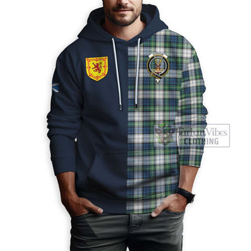 Gordon Dress Ancient Tartan Hoodie Alba with Scottish Lion Royal Arm Half Style