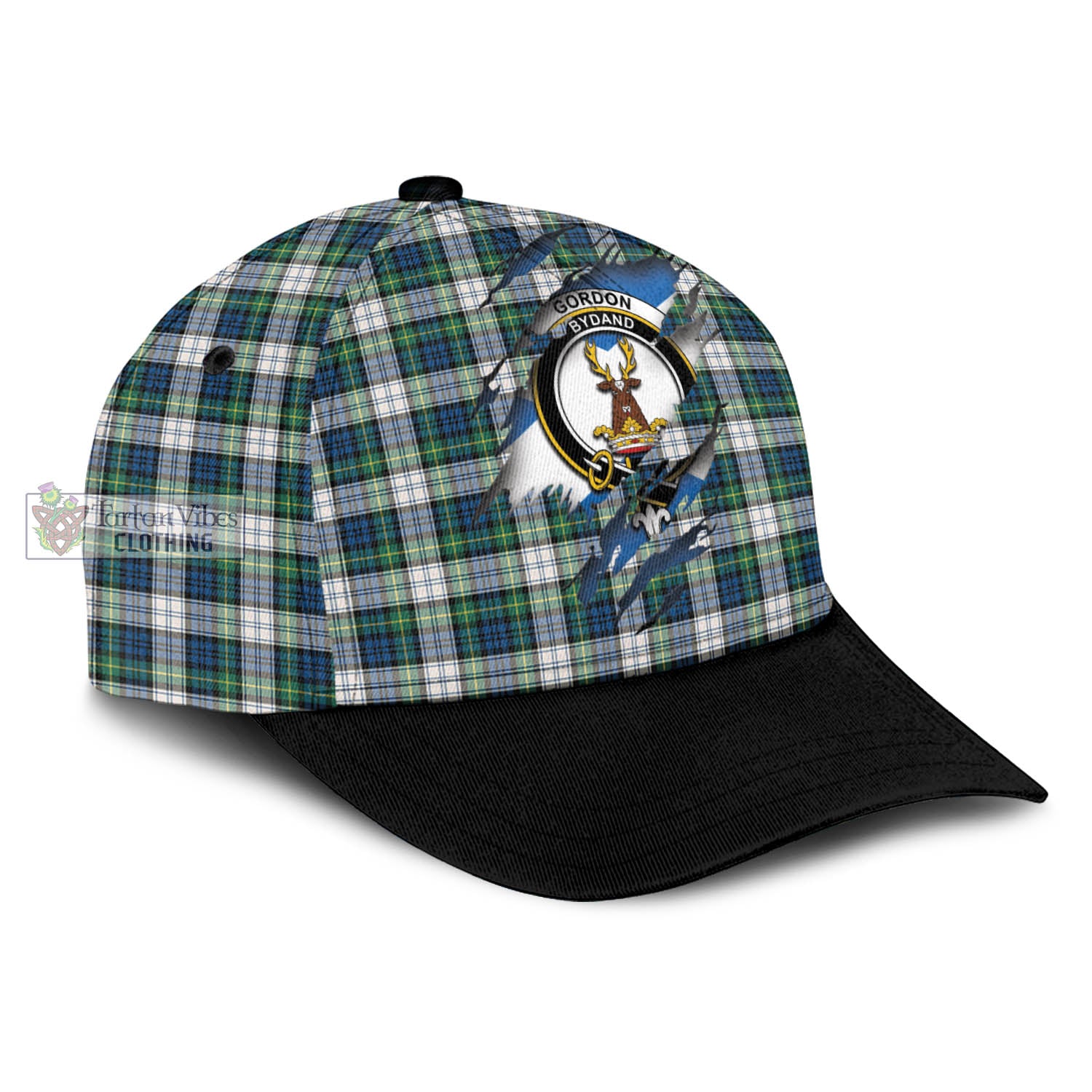 Tartan Vibes Clothing Gordon Dress Ancient Tartan Classic Cap with Family Crest In Me Style