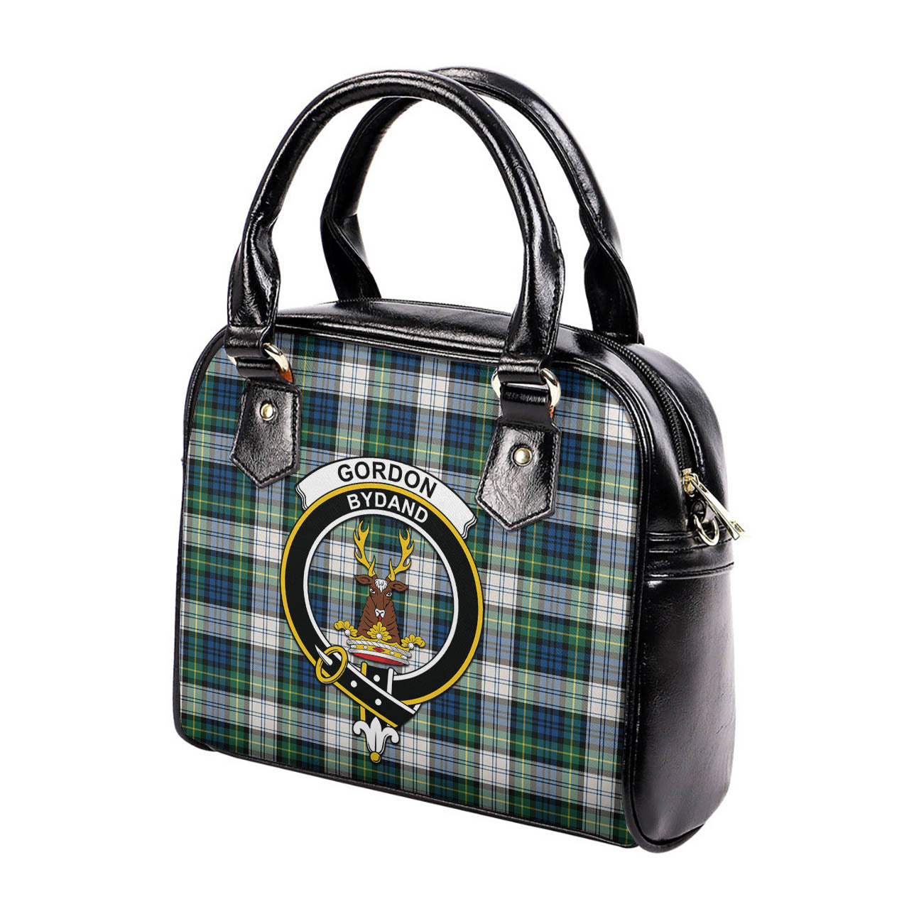 Gordon Dress Ancient Tartan Shoulder Handbags with Family Crest - Tartanvibesclothing