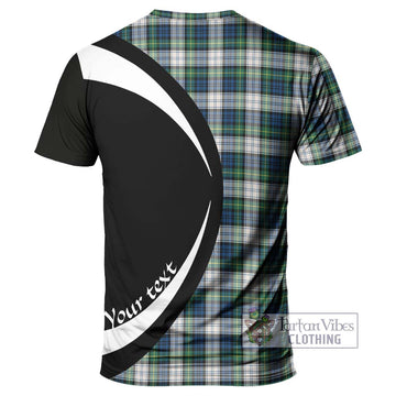 Gordon Dress Ancient Tartan T-Shirt with Family Crest Circle Style