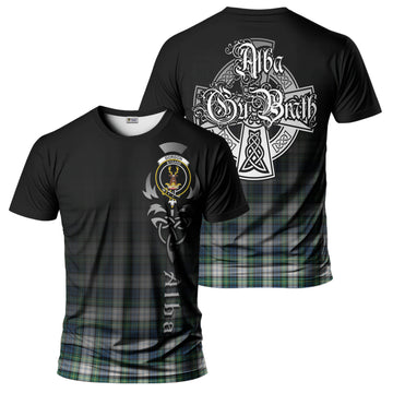 Gordon Dress Ancient Tartan T-Shirt Featuring Alba Gu Brath Family Crest Celtic Inspired