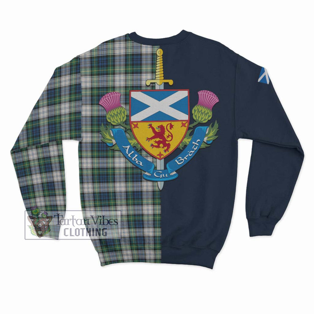 Tartan Vibes Clothing Gordon Dress Ancient Tartan Sweatshirt with Scottish Lion Royal Arm Half Style