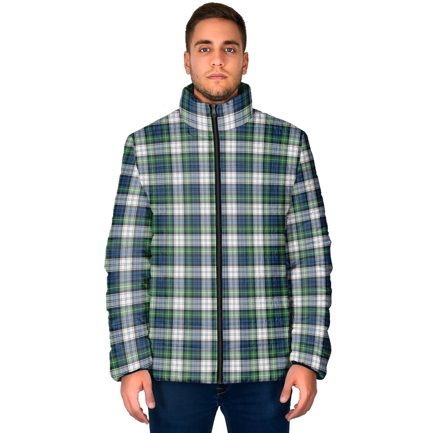 Gordon Dress Ancient Tartan Padded Jacket - Tartan Vibes Clothing