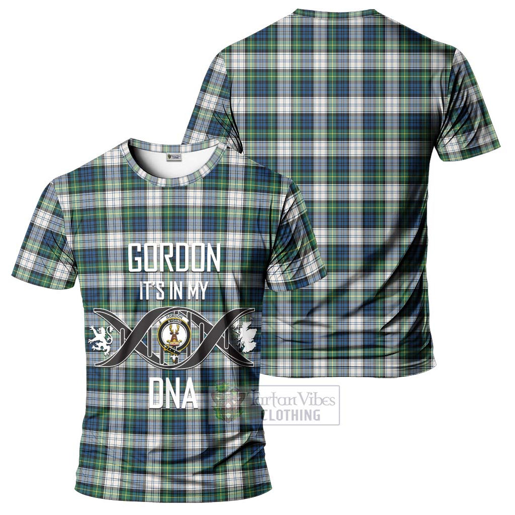 Gordon Dress Ancient Tartan T-Shirt with Family Crest DNA In Me Style - Tartan Vibes Clothing