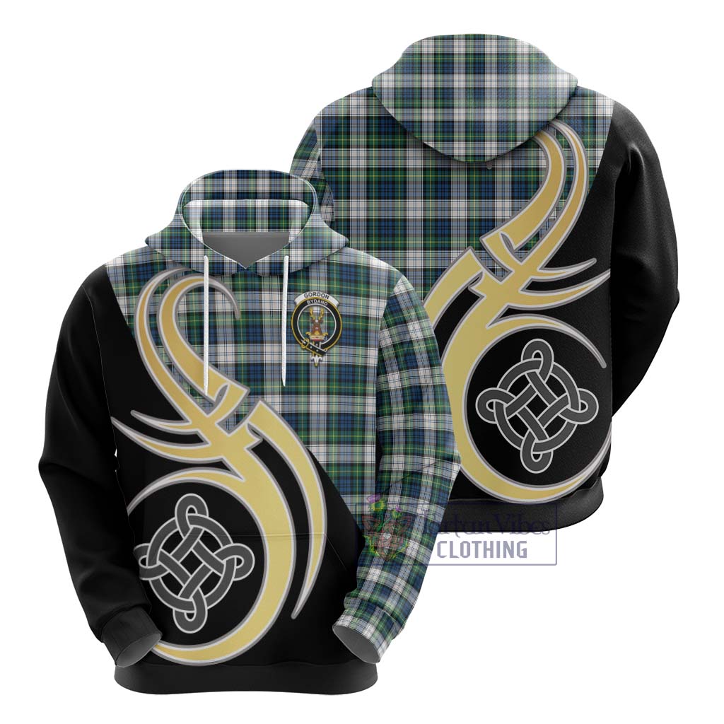 Gordon Dress Ancient Tartan Hoodie with Family Crest and Celtic Symbol Style - Tartan Vibes Clothing