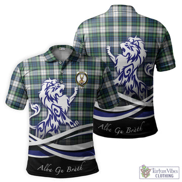 Gordon Dress Ancient Tartan Polo Shirt with Alba Gu Brath Regal Lion Emblem