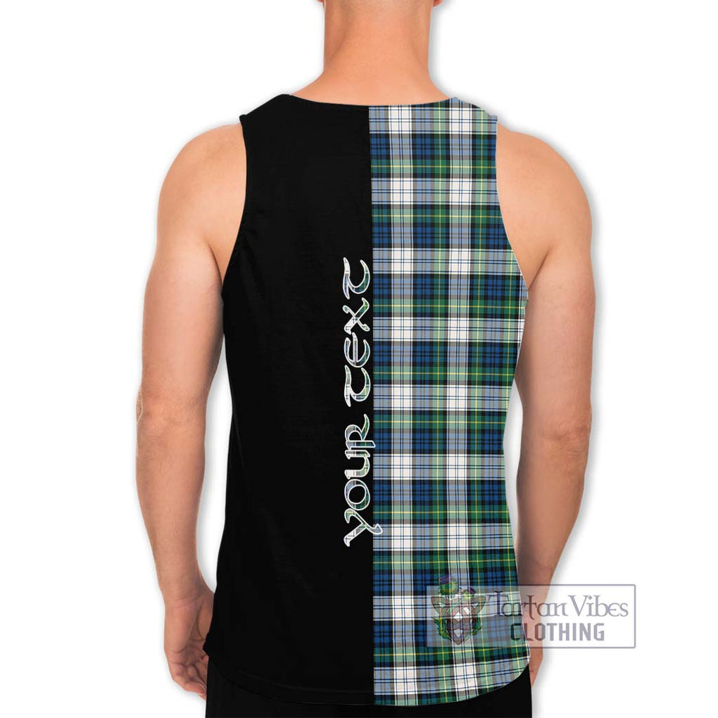 Gordon Dress Ancient Tartan Men's Tank Top with Family Crest and Half Of Me Style - Tartanvibesclothing Shop