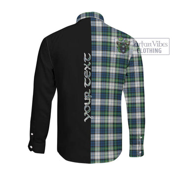 Gordon Dress Ancient Tartan Long Sleeve Button Shirt with Family Crest and Half Of Me Style