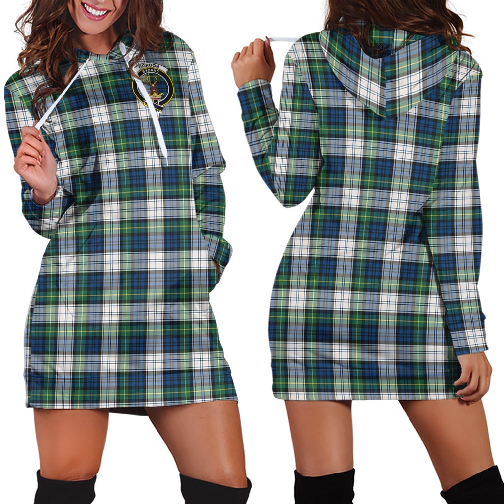 Gordon Dress Ancient Tartan Hoodie Dress with Family Crest - Tartan Vibes Clothing