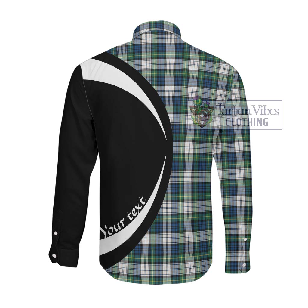 Gordon Dress Ancient Tartan Long Sleeve Button Up with Family Crest Circle Style Men's Shirt - Tartan Vibes Clothing