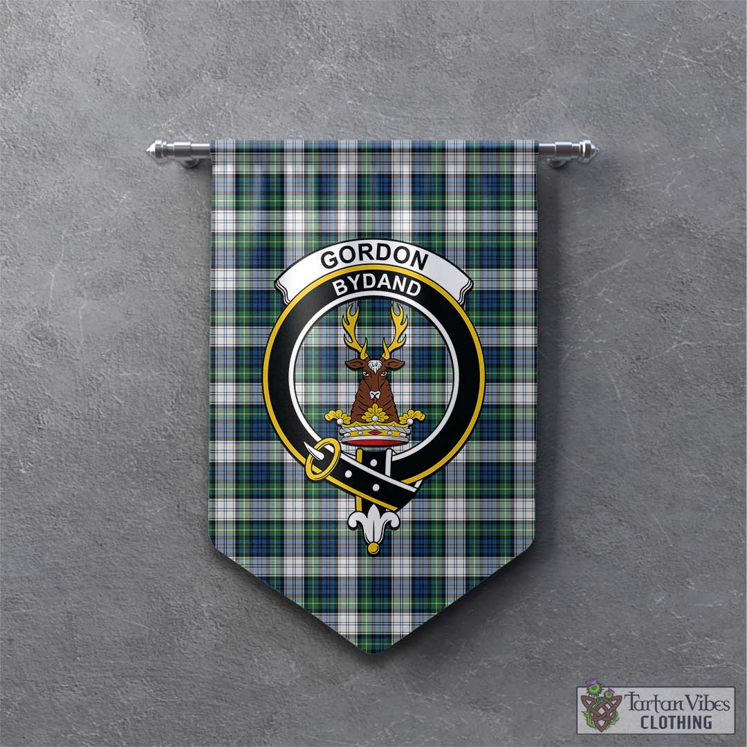 Tartan Vibes Clothing Gordon Dress Ancient Tartan Gonfalon, Tartan Banner with Family Crest