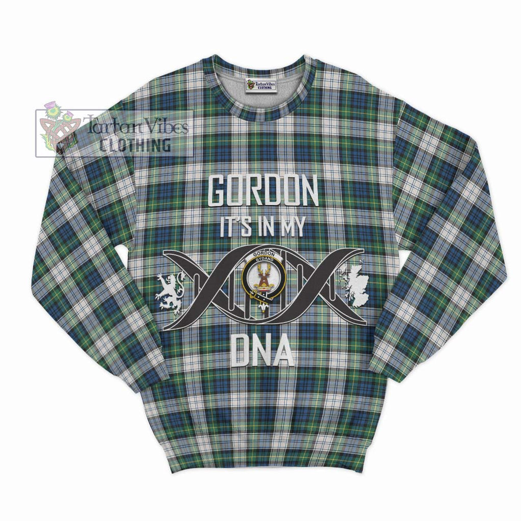 Gordon Dress Ancient Tartan Sweatshirt with Family Crest DNA In Me Style - Tartanvibesclothing Shop