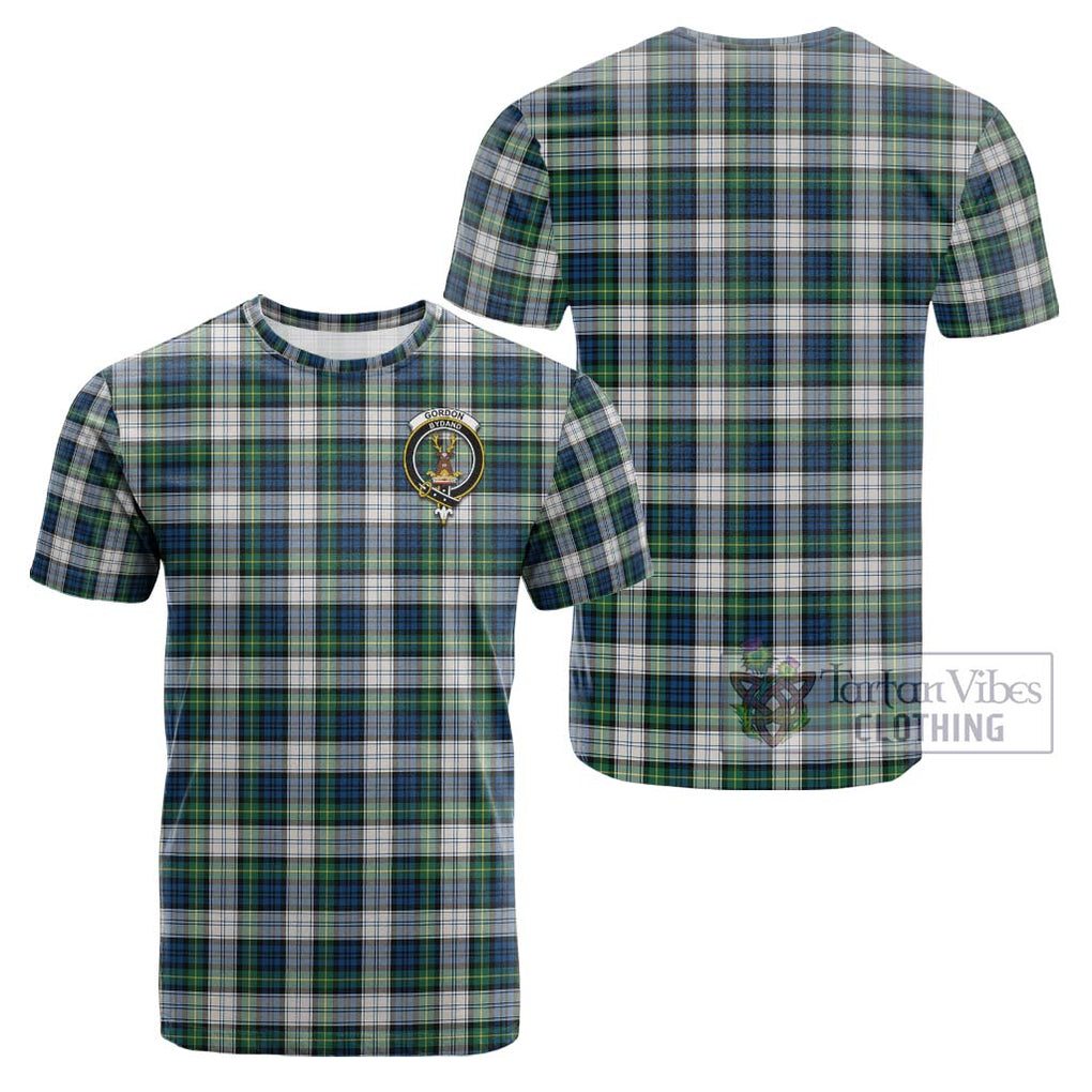 Gordon Dress Ancient Tartan Cotton T-Shirt with Family Crest Kid's Shirt - Tartanvibesclothing Shop