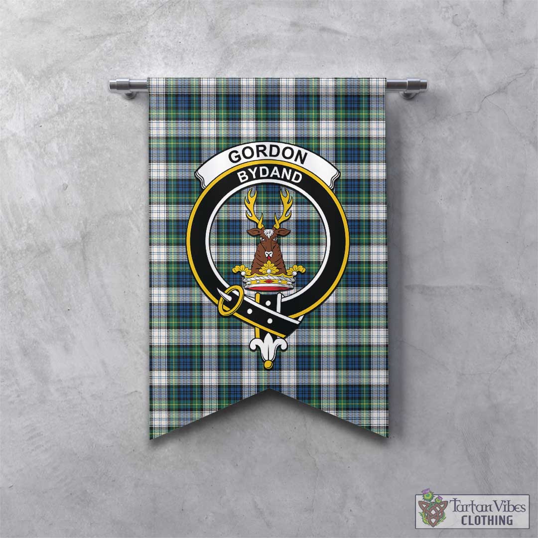 Tartan Vibes Clothing Gordon Dress Ancient Tartan Gonfalon, Tartan Banner with Family Crest