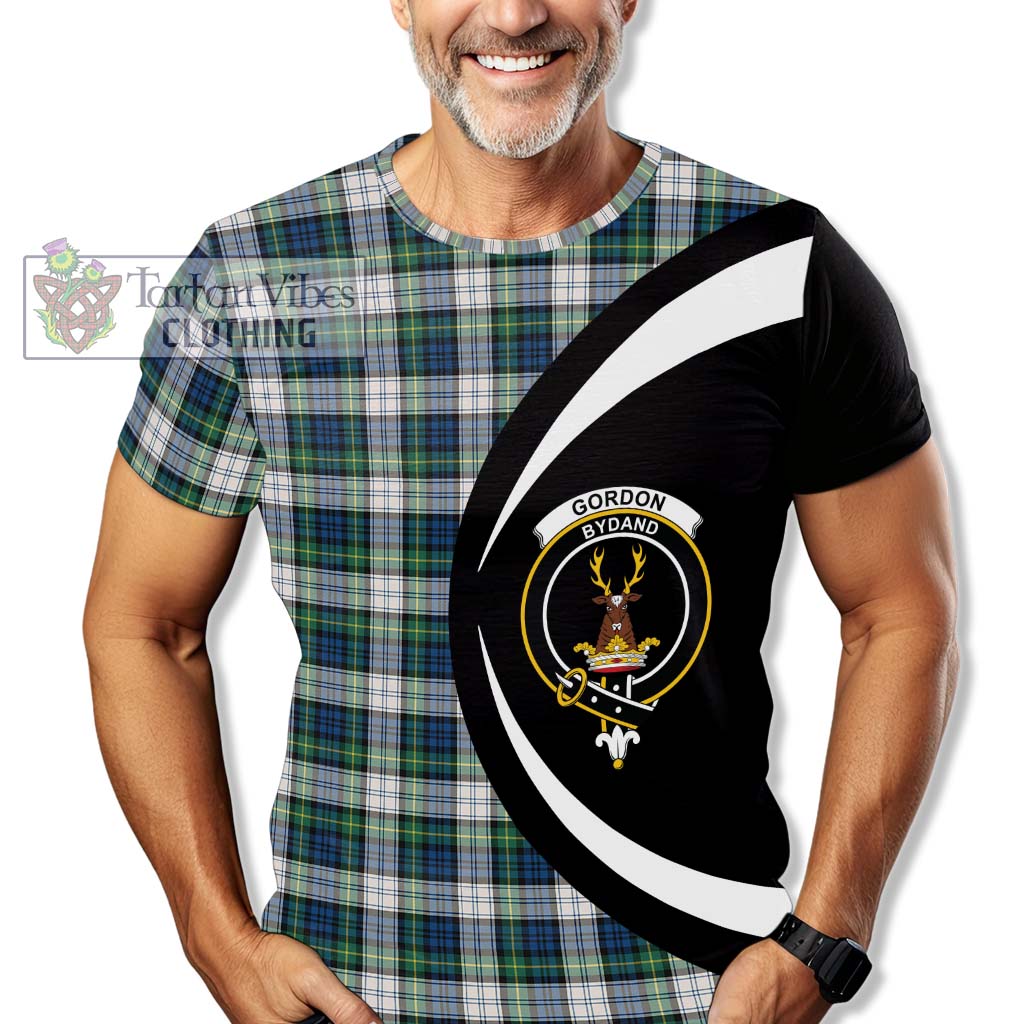 Tartan Vibes Clothing Gordon Dress Ancient Tartan T-Shirt with Family Crest Circle Style